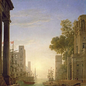 Embarkation of St. Paula Romana at Ostia, 1637-39 (oil on canvas)