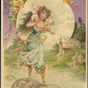 Embroidered Easter Print