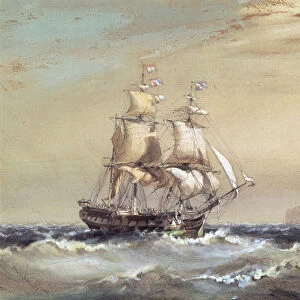 Emigrant ship arriving off Sydney Heads, 1883 (w / c)