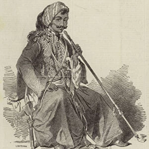 Emir Khanjar, the Prince of Baalbeck, Leader of the Insurrection in Damascus (engraving)