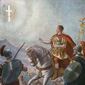 The Emperor Constantine I conversion (engraving)