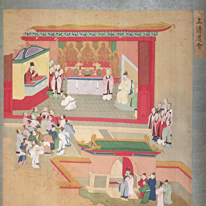 Emperor Hui Tsung (r. 1100-26) practising with the Buddhist sect Tao-See, from a History