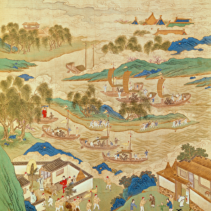 Emperor Hui Tsung (r. 1100-26) transporting pierced stones and strange shaped trees