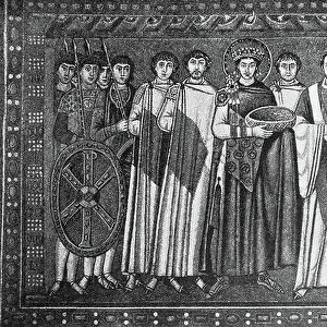 Emperor Justinian with his retinue