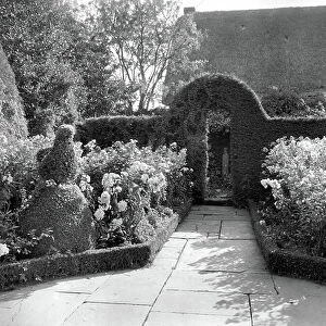 The enclosed phlox garden, Hidcote Manor, from The English Manor House (b/w photo)