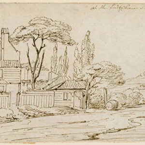 At the end of Chenies St, Bedford Square, 20 July 1793 (ink on paper)