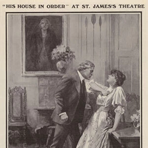 English actors George Alexander and Irene Vanbrugh in a profuction of Arthur Wing Pineros play His House in Order at St Jamess Theatre, London (litho)