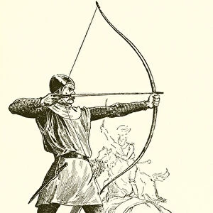 English Archer Armed with the "Long Bow"(engraving)