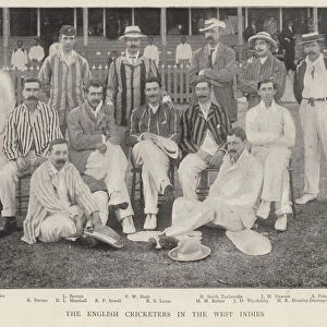 The English Cricketers in the West Indies, 1895. (b / w photo)