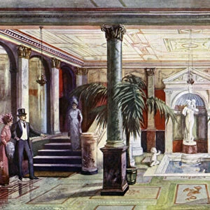 Entrance Hall to the offices of Messrs Pears, reproducing a hall in Herculaneum (colour litho)