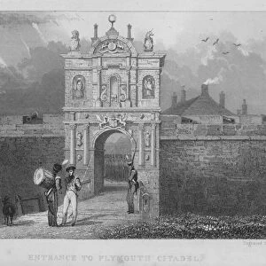 Entrance to Plymouth Citadel (engraving)