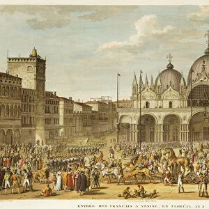 The entry of the French into Venice and the theft of the Horses of San Marco, in Floreal