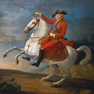 Equestrian Portrait of Louis XVI (1754-93) 1791 (oil on canvas)