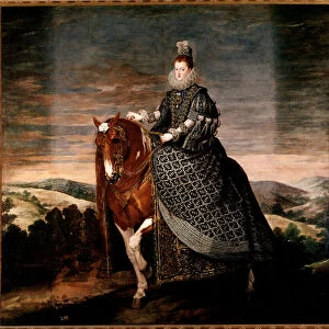 Equestrian Portrait of Queen Margarita of Austria (oil on canvas, 1629-1635)