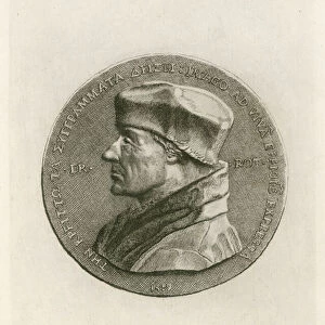Erasmus, medallion attributed to Quentin Massys (engraving)