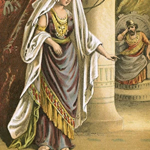 Esther standing in the inner court of the kings house
