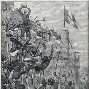 Ethiopia: The assault of Makalle by the Choans of Menelik II against the Italian army