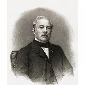 Etienne Jules Adolphe Desmier de Saint-Simon, Vicomte d Archiac, 1865-66 (litho)