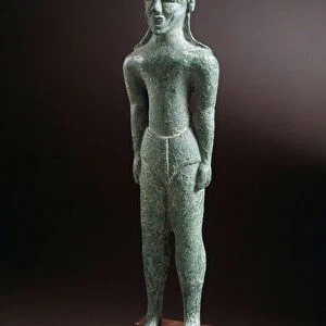 Etruscan civilization: "kouros"bronze sculpture