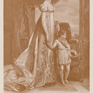 Eugene-Hortense de Beauharnais and Napoleon-Charles (engraving)