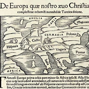 De Europa, quae nostro aeuo Christianum a map of Christian Europe