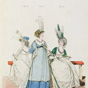 Evening dresses for Opera and Concerts, fig. 96, 97 and 98 from Nikolaus Heideloff