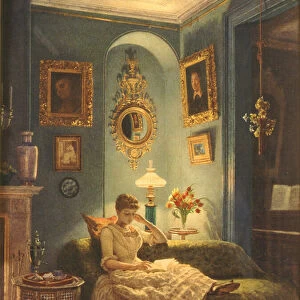 An Evening at Home, 1888 (w / c on paper)
