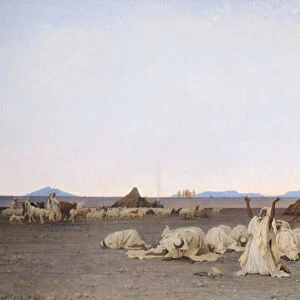 Evening Prayer in the Sahara, 1863 (oil on canvas)
