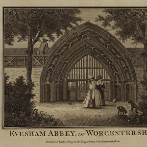 Evesham Abbey, in Worcestershire (engraving)