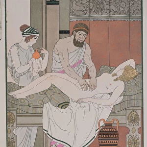 Examination of a patient, illustration from The Complete Works of Hippocrates