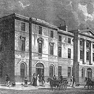 Exchange Buildings, Leith, engraved by T. Higham, 1830 (engraving)