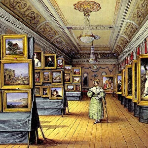 The Exhibition, 1835 (w / c & pencil on paper)