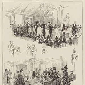 Exhibition of Hair Dressing at the Pavilion, Brighton (engraving)