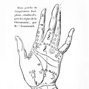 Explanation of Empress Josephines left hand by Miss Lenormand