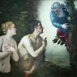The expulsion of Adam and Eve from the garden of Eden, 1550 circa (oil on canvas)