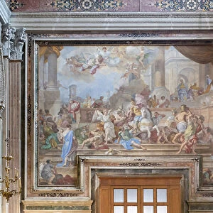Expulsion of Heliodorus from the Temple, Church of Gesu Nuovo, Naples, Italy, 1725 (fresco)