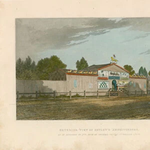 Exterior View of Astleys Amphitheatre, as it appeared in 1777 (coloured engraving)
