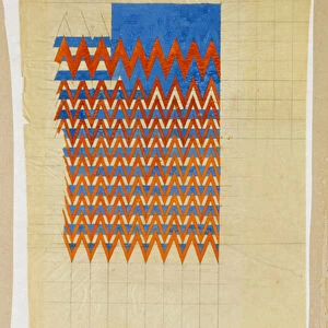 Fabric Design, 1916 (pencil & bodycolour on oiled tracing paper)