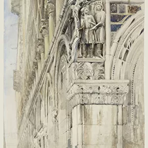 Facade of The Doge's Palace, Venice - The Vine Angle, c. 1870 (w/c, ink & pencil on paper)