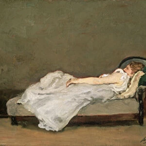 Fair Haired Woman on a Sofa, 1884