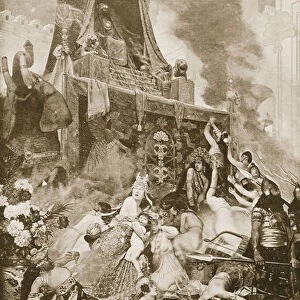 The Fall of Nineveh, illustration from Hutchinsons History of the Nations