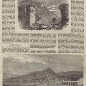Fall of a Viaduct on the Great Indian Peninsular Railway (engraving)
