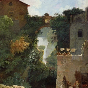 The Falls of Tivoli (oil on canvas)