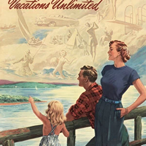 Family Dreams of the Ideal Vacation, 1952 (screen print)