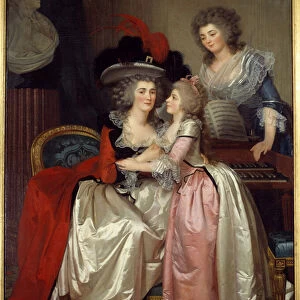 Family portrait Family of the nobility, a mother, daughter and next