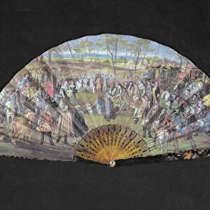 Fan depicting the marriage of Louis of France (1638-1715