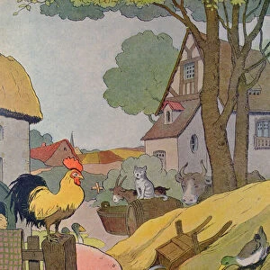 The Farm Yard, illustration from Le Buffon de Benjamin Rabier