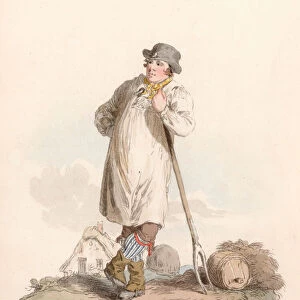Farmers Boy (coloured engraving)