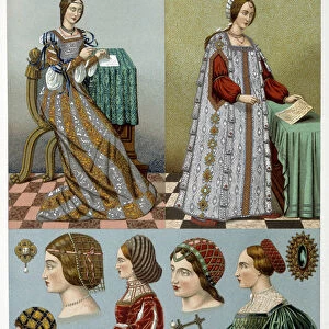 Fashion and hairdressing in Europe in the 16th century - in "