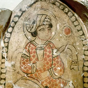 Fatimid civilization, 10th-12th century. Fragment of mural painting, from Fustat (fresco)